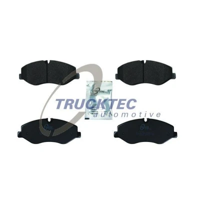 Kuva TRUCKTEC AUTOMOTIVE 02.35.497 Jarrupalat Etuakseli Kulumisenilmaisemelle, Ilman kulumisenilmaisinta MERCEDES BENZ: Vito Van, Tourer, Mixto