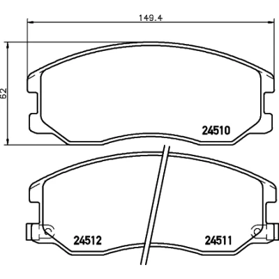 Kuva HELLA 8DB 355 013 121 Jarrupalat akustisella kulumavaroittimella CHEVROLET: Captiva, OPEL: Antara