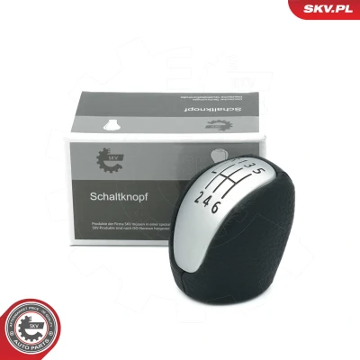 Kuva ESEN SKV 63SKV111 Vaihdekepin nuppi 6 vaihteinen PU (polyuretaani), Nahka