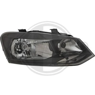 Kuva DIEDERICHS 2206984 Ajovaloumpio Oikea H4 Halogeeni Oikeanpuoleiselle liikenteelle Valokorkeussäätimen moottorilla VOLKSWAGEN: Polo V Hatchback