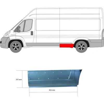 Kuva Kylkipaneli, Eteen, vasen CITROËN JUMPER Buss, Skåp, FIAT DUCATO PEUGEOT BOXER Skåp OE