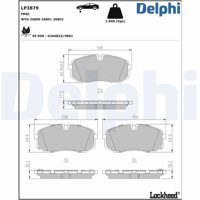 Kuva Jarrupalasarja, levyjarru DELPHI LP3879