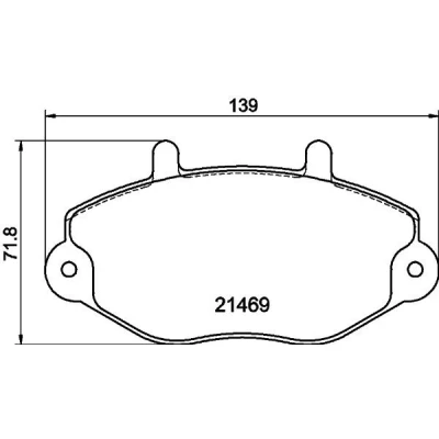 Kuva HELLA 8DB 355 006 401 Jarrupalat Ei kulumisenilmaisimelle FORD: Transit Mk4 Bussi, Van, Mk3 Van