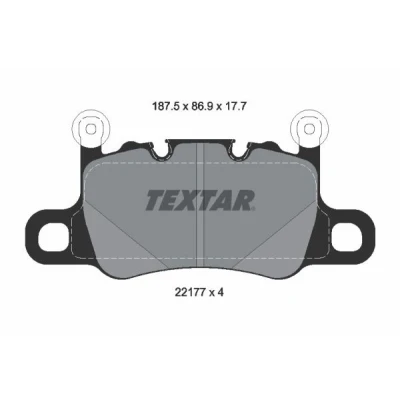 Kuva TEXTAR 2217701 Jarrupalat Kulumisenilmaisemelle Tasauspainoilla