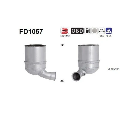 Kuva AS FD1057 Hiukkassuodatin Euro 5 Kordieriitti