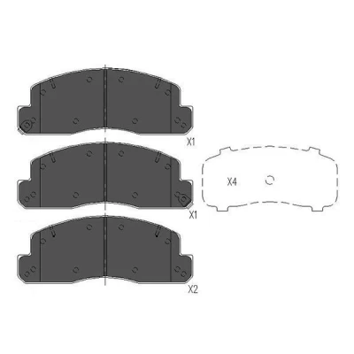 Kuva KAVO PARTS KBP 9088 Jarrupalat akustisella kulumavaroittimella