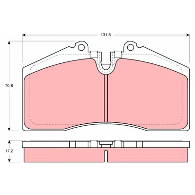 Kuva TRW GDB966 Jarrupalat Kulumisenilmaisemelle PORSCHE: 944 Coupe, 968 911 Coupe