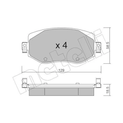 Kuva Jarrupalasarja, levyjarru METELLI 22 1110 0