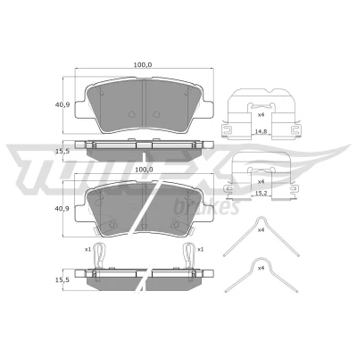 Kuva Jarrupalasarja, levyjarru TOMEX Brakes TX 17 481
