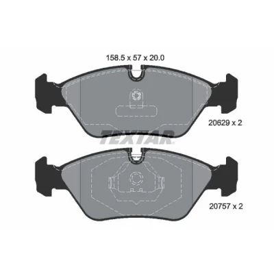 Kuva TEXTAR 2062902 Jarrupalat Kulumisenilmaisemelle BMW: 3 Sedan, 6 Coupe, 5 Sedan
