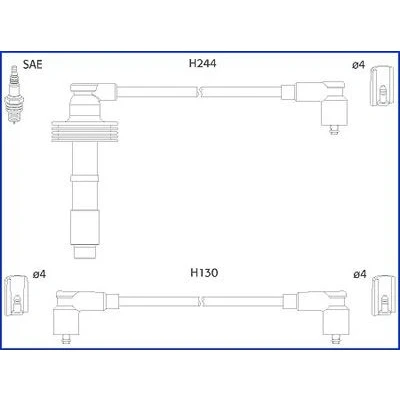 Kuva HITACHI 134549 Sytytysjohto VOLVO: 850 Farmari, Sedan, V70 I