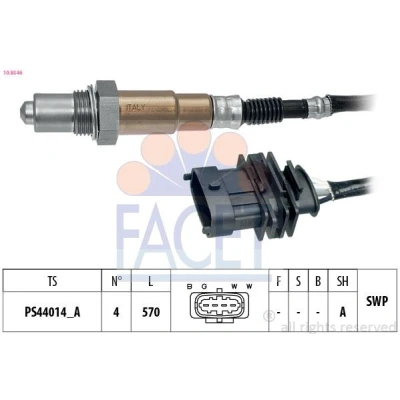 Kuva FACET 10.8546 Lambda Anturi Lämmitetty, Planarsondi, Kierre, esivoideltu OPEL: Astra H Caravan, Vectra C Hatchback