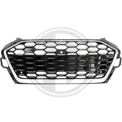 Kuva DIEDERICHS 1020843 Etusäleikkö Edessä musta/hopea Kameralla AUDI: A4 B9 Avant