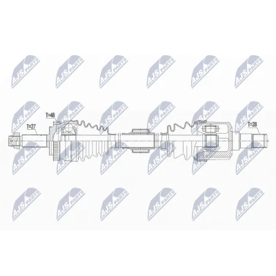 Kuva NTY NPW HY 571 Vetoakseli Etuakseli, oikea 988 88 HYUNDAI: i40 Farmari