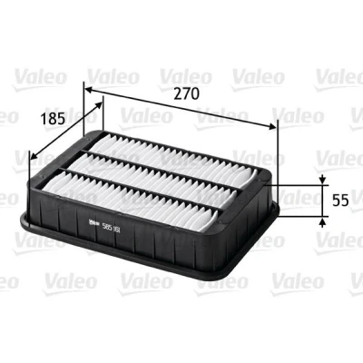 Kuva VALEO 585161 Ilmansuodatin 55 185 270 Suodatinpanos MITSUBISHI: Outlander 2 SUV, ASX Lancer 8 Limousine, CITROËN: C Crosser PEUGEOT: 4007