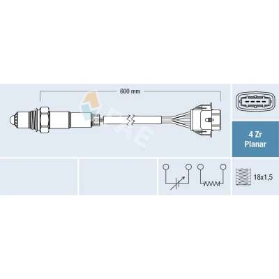 Kuva FAE 66080 Peruutustutka Anturit Edessä Ultraäänitunnistin CITROËN: C8