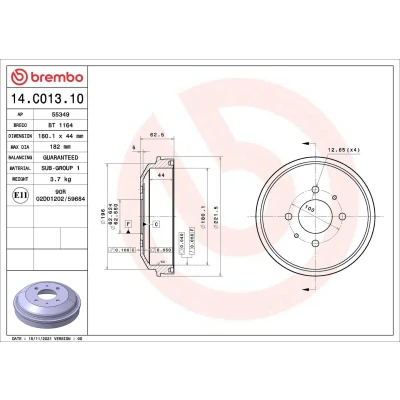 Kuva BREMBO 14.C013.10 Jarrurumpu 180 HYUNDAI: ACCENT 2