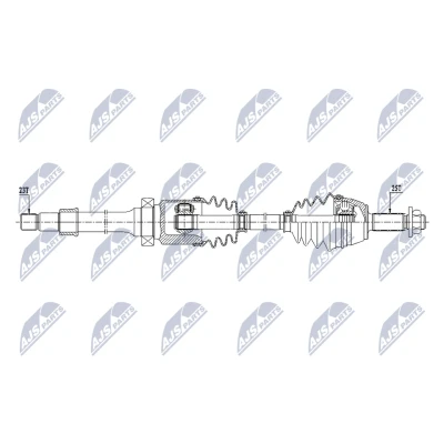 Kuva NTY NPW FR 173 Vetoakseli Taka akseli, oikea 935mm Käsivaihteisto, 6 portainen
