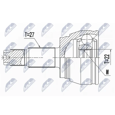 Kuva Nivelsarja, vetoakseli, Etuakseli, oikea, vasen FIAT 500X, JEEP RENEGADE SUV OE 46308969