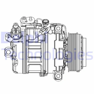Kuva DELPHI CS20547 Ilmastoinnin Kompressori 7ZSE17 PAG 46 magneettikytkimellä BMW: 3 Touring, 5 Sedan, Sedan