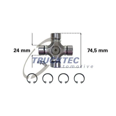 Kuva TRUCKTEC AUTOMOTIVE 02.34.053 Kardaanin Kuminivel MERCEDES BENZ: Vito Mixto, Bussi, Viano