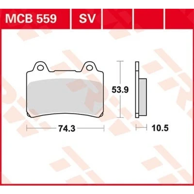 Kuva TRW Sinter Street MCB559SV Jarrupalat