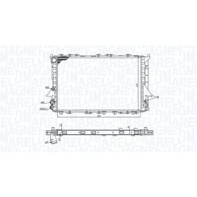 Kuva MAGNETI MARELLI 350213189900 Jäähdytin 630mm 414mm 32mm Jäähdytysrivat mekaan. kiinnitetyt AUDI: 100 C3 Sedan