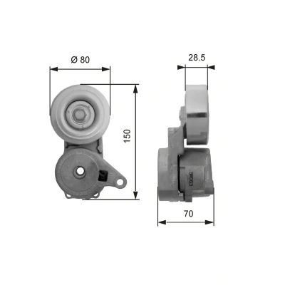 Kuva GATES FleetRunner Micro V Kit T38413 Kiristysrulla MITSUBISHI: Grandis, Lancer 7 Limousine