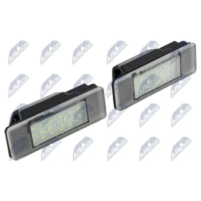 Kuva NTY ELP PE 000 Rekisterikilven Valo LED Molemminpuolin Polttimolla PEUGEOT: 307 Hatchback, 3008 I, 207 CITROËN: DS3 C3 II