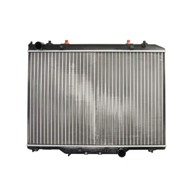 Kuva THERMOTEC D72005TT Jäähdytin Alumiini ajoneuvoille ilmastointilaitteella tai ilman 714 475 23 Käsivaihteisto Jäähdytysrivat mekaan. kiinnitetyt