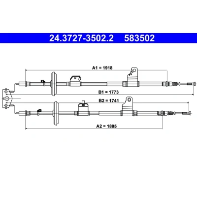 Kuva ATE 24.3727 3502.2 Käsijarruvaijeri 1885, 1918 OPEL: Mokka / X