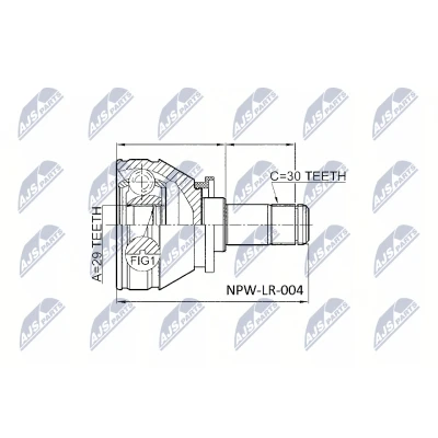 Kuva Nivelsarja, vetoakseli, Vaihteiston puoli, Etuakseli, vasen Land rover Range III, sport I OE IED000071, IED000072, IED500032