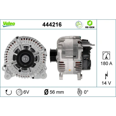 Kuva VALEO 444216 Laturi 14V 180A AUDI: Q7, A6 C6 Sedan, Avant