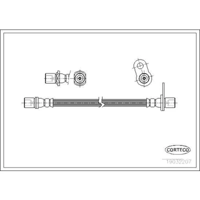 Kuva CORTECO 19032207 Jarruletku Taka akseli, vasen 356 TOYOTA: Carina E Sedan, Sportswagon