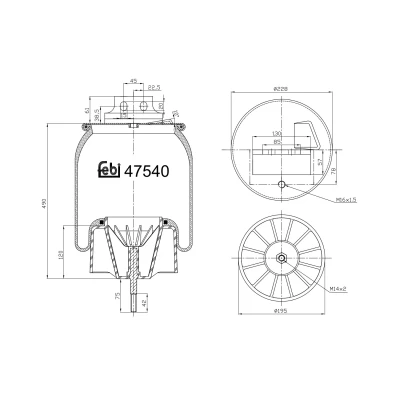 Kuva FEBI BILSTEIN 47540 Metallipalje, ilmajousitus