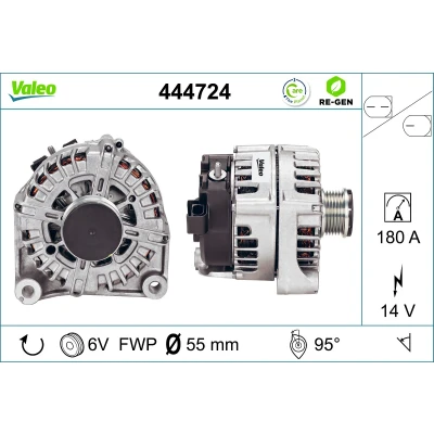 Kuva VALEO 444724 Laturi 14V 180A BMW: 3 Touring, Sedan, 5 Sedan
