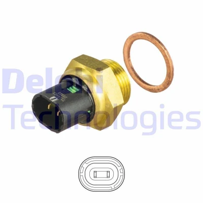 Kuva DELPHI TS10483 Lämpökytkin Jäähdyttimen Puhallin M 22X1.5 6g RENAULT: CLIO 2, 25