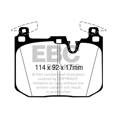 Kuva EBC Brakes DP42360R Jarrupalat Etuakseli BMW: 3 Sedan, 2 Coupe, 4 Coupe