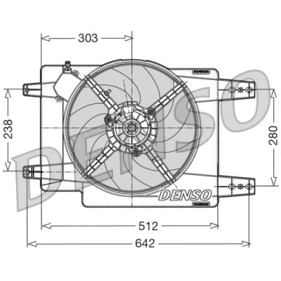 Kuva DENSO DER01011 Jäähdyttimen Tuuletin 386 12