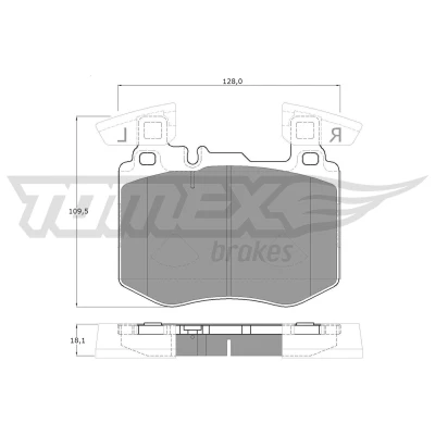 Kuva TOMEX brakes TX 60 32 Jarrupalat Etuakseli Kulumisenilmaisemelle Tasauspainoilla MERCEDES BENZ: GLC SUV