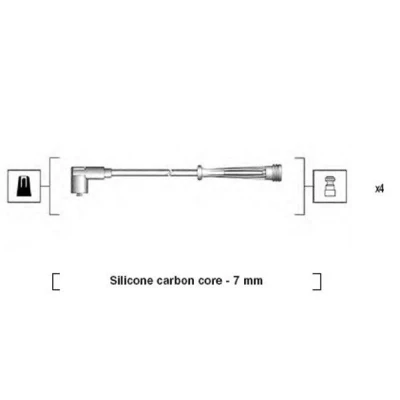 Kuva MAGNETI MARELLI 941145380735 Sytytysjohto RENAULT: CLIO 2