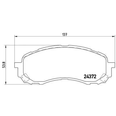 Kuva BREMBO P 78 015 Jarrupalat akustisella kulumavaroittimella Ilman tarvikkeita SUBARU: Impreza II Sedan, III Hatchback, Farmari