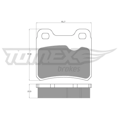 Kuva TOMEX brakes TX 13 49 Jarrupalat Taka akseli OPEL: Vectra A Sedan, Calibra A, Astra F Caravan, SAAB: 900 II Hatchback, Cabriolet