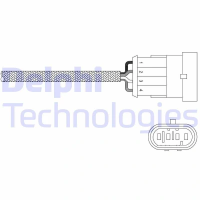 Kuva DELPHI ES20344 12B1 Lambda Anturi Planarsondi, Lämmitetty ALFA ROMEO: GT, 156 Sportwagon, 147, FIAT: Stilo Hatchback, Ducato III Bussi, Van