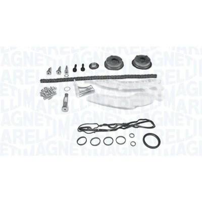Kuva MAGNETI MARELLI 341500000132 Jakoketjusarja Tiivisteillä Ruuvisarjalla Ketju koteloitu, Yksinkertainen PEUGEOT: 207 Hatchback, 308 I SW