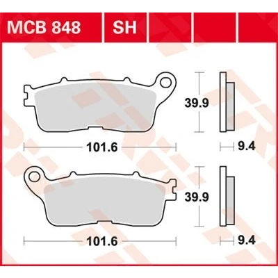 Kuva TRW Sinter Street MCB848SH Jarrupalat