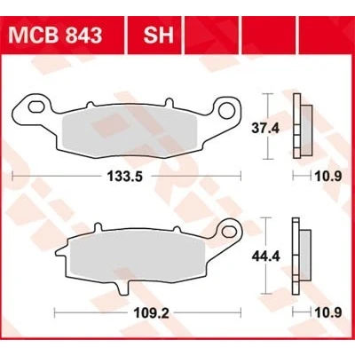 Kuva TRW Sinter Street MCB843SH Jarrupalat