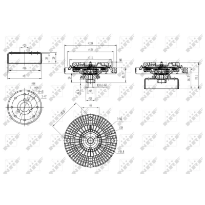 Kuva NRF 49584 Viskokytkin AUDI: A6 C5 Avant, A4 B5 Sedan, B6 Avant