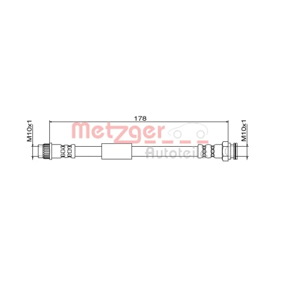 Kuva METZGER 4111843 Jarruletku Taka akseli, vasen, oikea 178