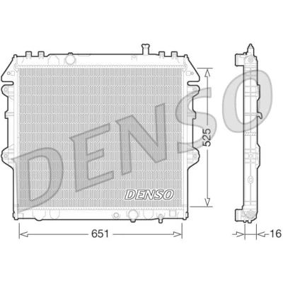 Kuva DENSO DCN46015 Ilmastoinnin Lauhdutin Vedenerottimella R 134a